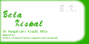 bela kispal business card