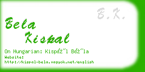 bela kispal business card
